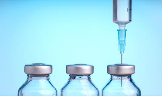 Syringe and vials