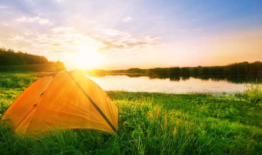 tent in sun
